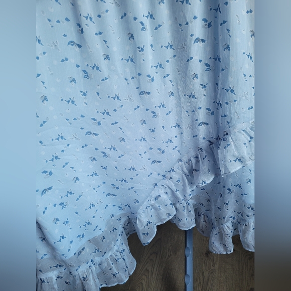 2XL Blue floral dress with ruffles - Picture 5 of 6